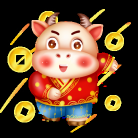 牛年卡通插画