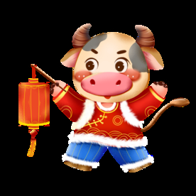 牛年卡通插画