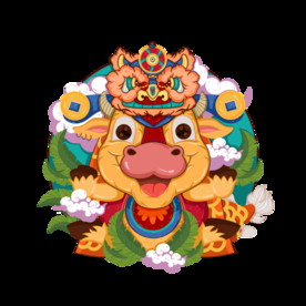 牛年卡通插画