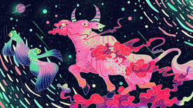 2021牛年国潮插画