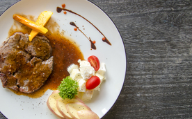 鹅肝美食食材背景海报素材