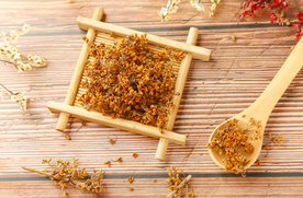 桂花茶饮品茶叶背景海报素材