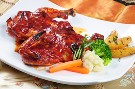 烤鸡美食食材背景海报素材