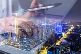 商务科技合成图案