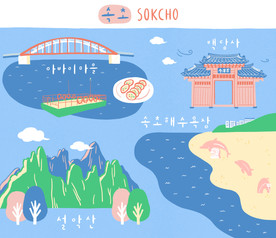 手绘古代建筑图片