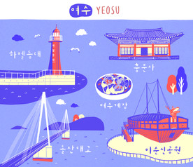 手绘古代建筑图片