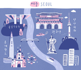 手绘古代建筑图片