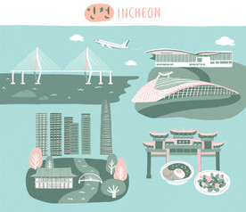 手绘古代建筑图片