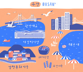 手绘古代建筑图片