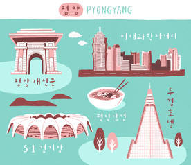 手绘古代建筑图片