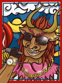 2021牛年国潮插画