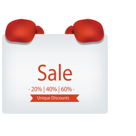 红色拳套广告牌