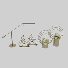 花瓶台灯自行车工艺3d模型