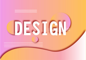 粉色渐变孟菲斯设计背景