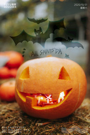 万圣节海报 南瓜主题