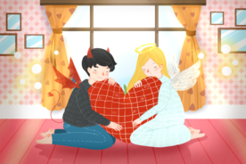 情人节 爱在 520插画