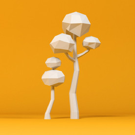 低聚树2石头宝石几何树