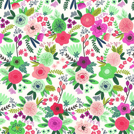 热带花 数码印花 手绘花 热带