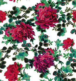 热带花 数码印花 手绘花 热带