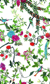 热带花 数码印花 手绘花 热带