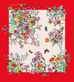 热带花 数码印花 手绘花