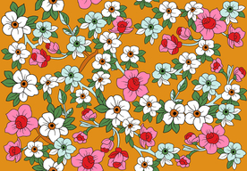 热带花 数码印花 手绘花 热带