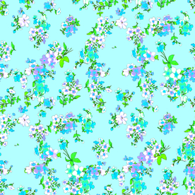 热带花 数码印花 手绘花