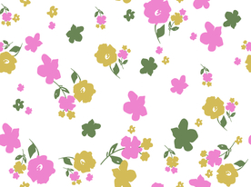 热带花 数码印花 手绘花 热带