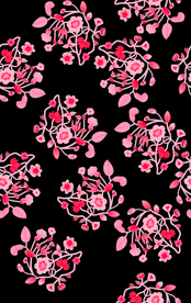 热带花 数码印花 手绘花 热带