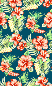 热带花 数码印花 手绘花 热带