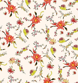 热带花 手绘花  女装花