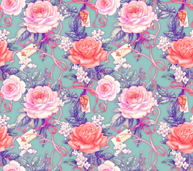 热带花 手绘花  女装花