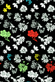 热带花 数码印花 手绘花 热带