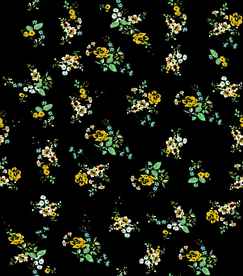 热带花 数码印花 手绘花