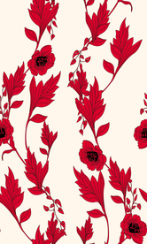 热带花 数码印花 手绘花