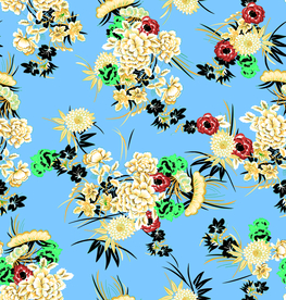 热带花 手绘花  女装花