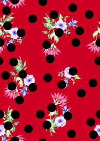 热带花 手绘花  女装花