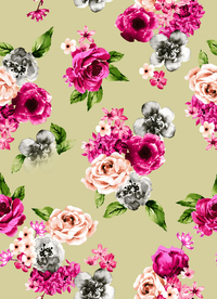 热带花 手绘花  女装花