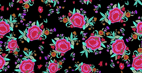 热带花 数码印花 手绘花 热带