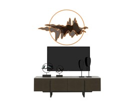 新中式电视柜3d模型