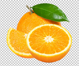 透明底水果 橙子