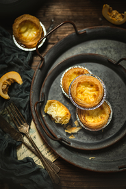 蛋挞美食食材背景海报素材