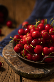 樱桃水果果实背景海报素材