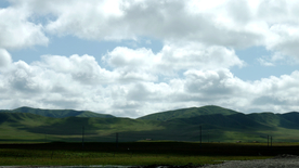 黄河草原蓝天白云