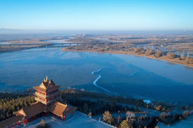 黄河楼上的远眺