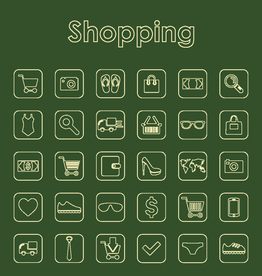 25个购物简单的图标