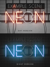 霓虹灯风格C4D效果字母