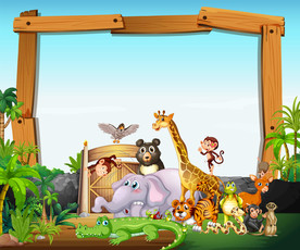 卡通动物 文本框