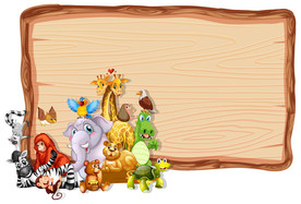 卡通动物 文本框