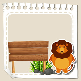 卡通动物 文本框